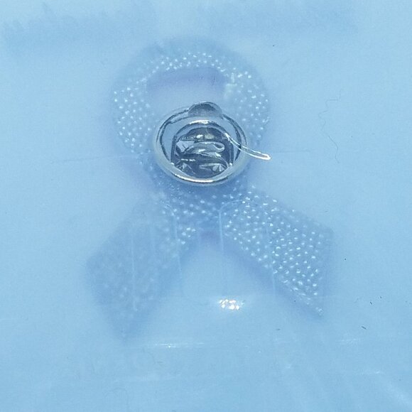 Pin Set of 4 Pin Pink Ribbon Breast Cancer Pink Silver 1 1/2" Tall - Picture 2 of 4